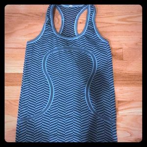 Lululemon turquoise stripe tank size small